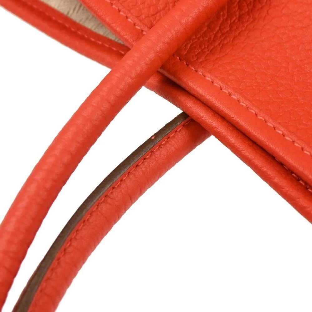 Hermes Rouge Pivoine Country Garden Party 36 PM Tote Bag VP□R 176731 - Picture 6 of 11